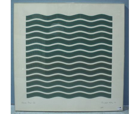 Bridget Riley (b1931-) 'Coloured Greys' a field of horizontal wavy lines in tones of grey, limited edition silkscreen print 6