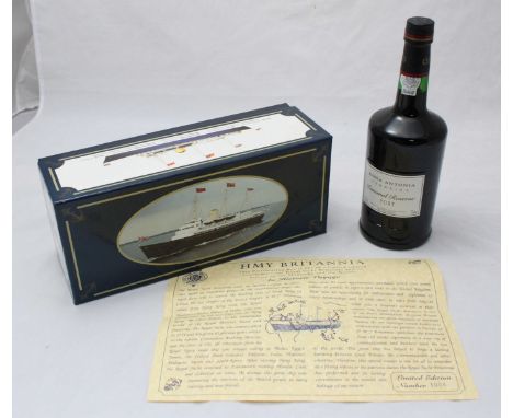 A bottle of Dona Antonia Ferreira Personal Reserve Port (750ml), issued to commemorate the decomissioning of HMY Britannia, i