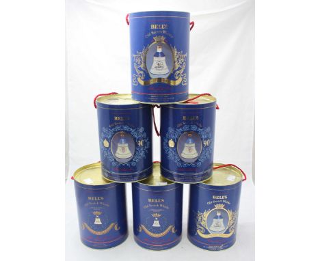 Six Bells Old Scotch Whisky 'Royal Decanters' in original Wade ceramic bell-shaped decanter and outer cardboard cylinder with