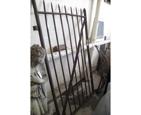 single wrought iron gate together with a wrought iron corner manger.  (2)(B.P. 24% incl. VAT)