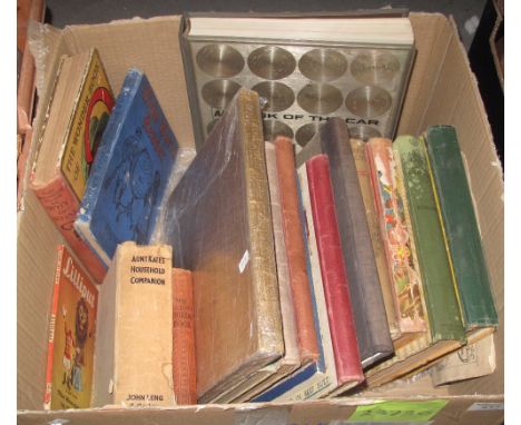 Box of assorted books, various, to include: 'AA Book of the Car'; 'The Home Lover's Book of Etchings, Engravings and Coloured