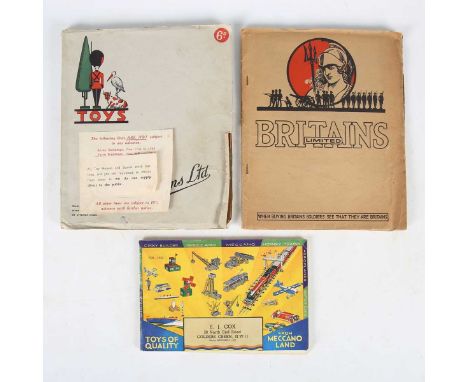 TRADE CATALOGUES. Toys Britain’s Ltd. London: Britain’s Ltd., [circa 1935.] 4to (258 x 222mm.) Section dividers for ‘Soldiers