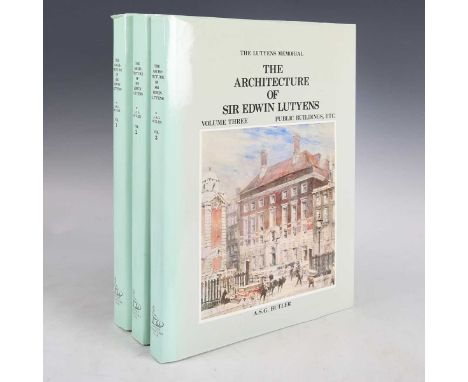 LUTYENS, Edwin. – A.S.G. BUTLER. The Architecture of Sir Edwin Lutyens. Suffolk, Woodbridge: Antique Collectors’ Club, 1984. 