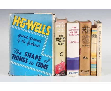 WELLS, H.G. The Shape of Things to Come, the Ultimate Revolution. London: Hutchinson &amp; Co. Ltd., 1933. First edition, 8vo