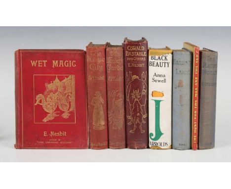 NESBIT, Edith. Wet Magic. London: T. Werner Laurie, Ltd., [1913.] First edition, 8vo (181 x 115mm.) Half-title, 14 plates, in