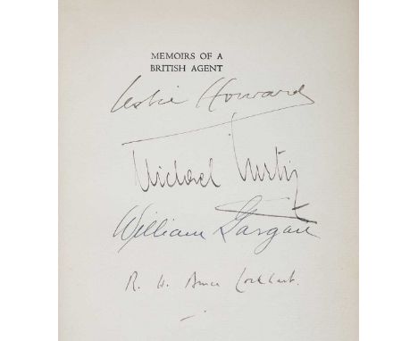 SIGNED BOOK. – Robert Hamilton Bruce LOCKHART. Memoirs of a British Agent. London and New York: Putnam, 1934. Second edition,