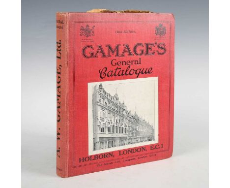 TRADE CATALOGUE. – A.W. GAMAGE Ltd. (publisher). Gamage’s General Catalogue. London: Caxton Press, [circa 1927.] 96th edition