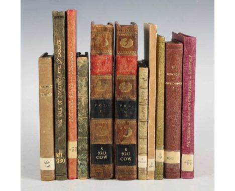SUSSEX. – William HAYLEY. The Triumphs of Temper, a Poem: In Six Cantos. Chichester: by William Mason for T. Cadell and W. Da