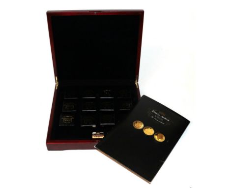 The Story of Gold, Proof Gold Coin Collection of 12x 0.5g coins issued by Tristan da Cunha. The collection has a mint date of