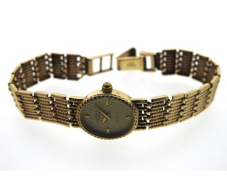 A Rotary 9ct gold case &amp; strap ladies wristwatch, 14.6g