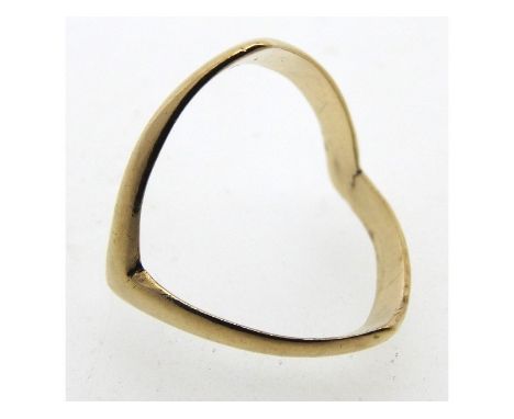 A 9ct gold wishbone ring, 2.3g, size N/O