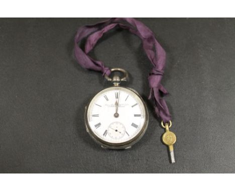 A HALLMARKED SILVER OPEN FACED MANUAL WIND POCKET WATCH BY THE LANCASHIRE WATCH COMPANY LIMITED