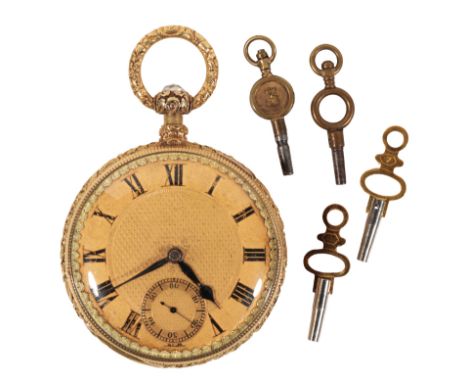 THOMAS HAMLET: A GENTLEMAN'S 18CT GOLD QUARTER REPEATING POCKET WATCH with key-wind movement, the gold dial with black Roman 