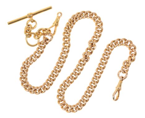 A 15CT GOLD CHAIN-LINK POCKET WATCH CHAIN (c.60grams)