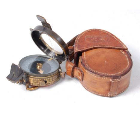 A WW I Verners Pattern mk IV prismatic compass, stamped verso with War Department arrow John Wardale & Co. London No. 53866 a