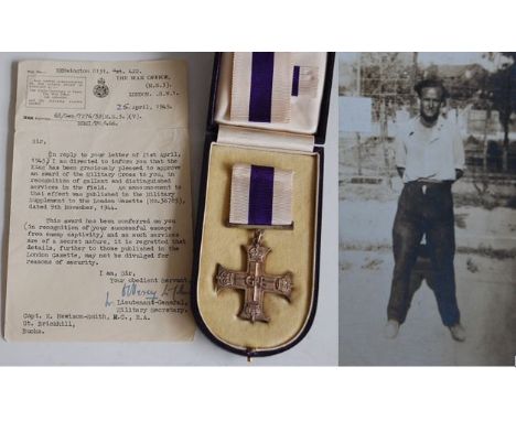 An interesting George VI Military Cross medal group to Captain Kenneth Hewison-Smith to include MC dated verso 1944 in origin