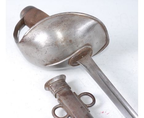 A Worcester Yeomanry 1908 pattern Cavalry sword, the 89cm single edged fullered blade stamped to the forte Wilkinson and furt