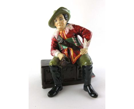 A studio ceramic figure of a Cavalier by studio potter R Johnson, h. 22cm 