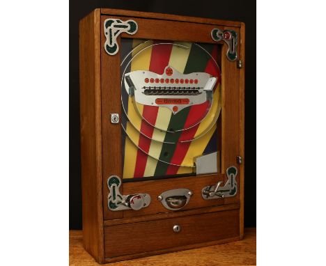 A 1950's Bryans (Bryans Works, Kegworth, Derby) Elevenses 'Allwins' mechanical penny slot arcade/amusement machine with manua