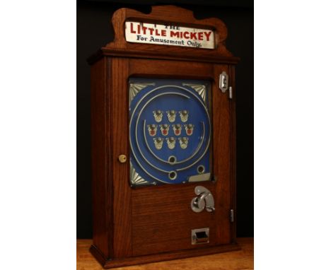 A 1930's B.M. Co. (British Manufacturing Company) The Little Mickey 'Allwins' mechanical penny slot arcade/amusement machine 