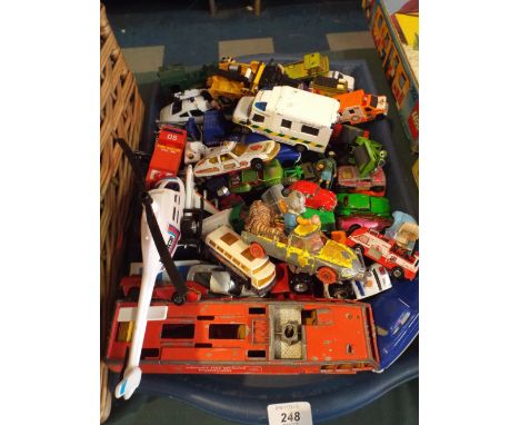 A Tray Containing Various Die Cast and Other Toys.