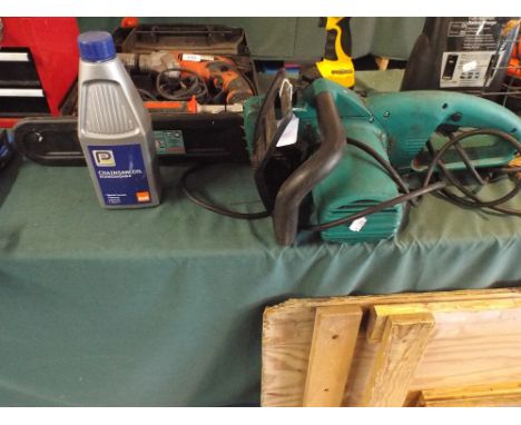 A Bosch Electric Chainsaw.