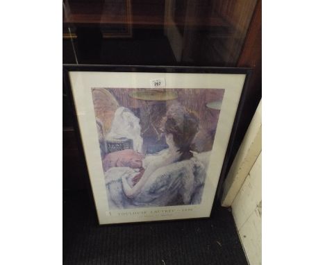 A Framed Toulouse Lautrec Print.