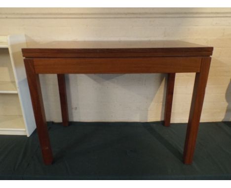 A 1970's Lift and Twist Games Table with Baize Playing Surface.