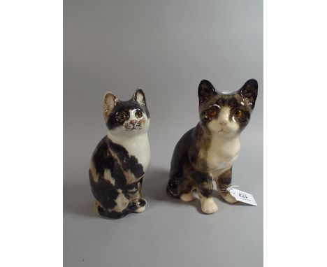 Two Ceramic Cats by Winstanley.