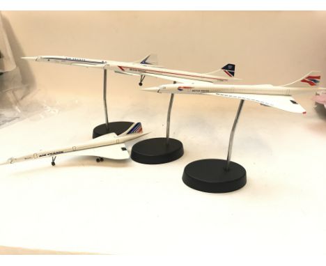 4 x Schabak Concordes, including Air France and British Airways boxed Scale 1:250