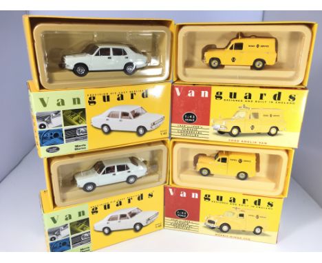 2 x Vanguard Morris Marinas 1800 glacier white # va06303 and 2 x Automobile Association cars AA road service #va4001and AA pa