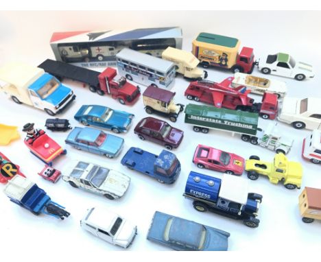 A Collection of Playworn Matchbox, Dinky toys and a boxed Lladro RAF collection.