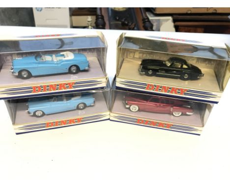 be #DY-12B 1955 Mercedes Benz 300SL Gullwing, a Dinky #Dy-29 1953 Buick Skylark x2 and a Dinky Dy-11 Tucker Torpedo all boxed