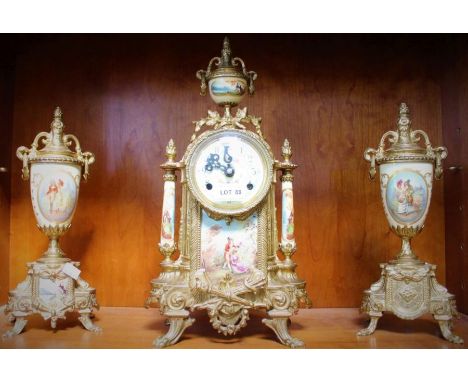 A clock garniture set