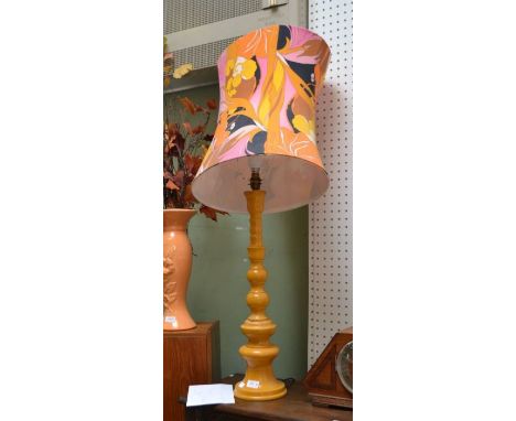 A Retro lamp with very funky shade, cord cut off