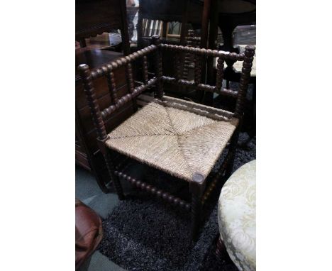 A bobbin corner chair