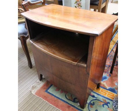 A 19th century mahogany converted bow front commode 68 x 61 cm