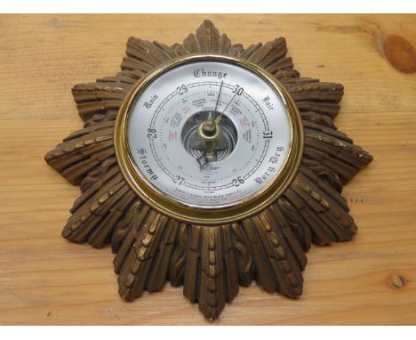 GILDED SUNBURST BAROMETER 