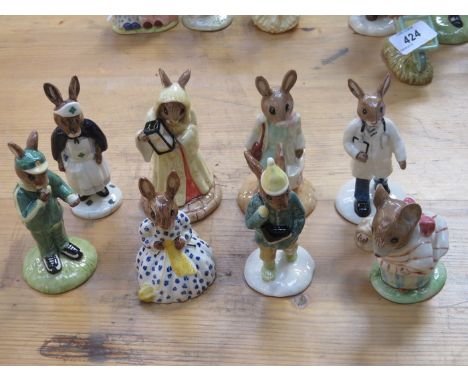 PARCEL OF EIGHT VARIOUS BUNNYKINS CERAMIC FIGURES 