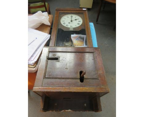 OAK CASED 'THE GLEDHILL-BROOK' TIME RECORDER WITH SINGLE FUSEE MOVEMENT 