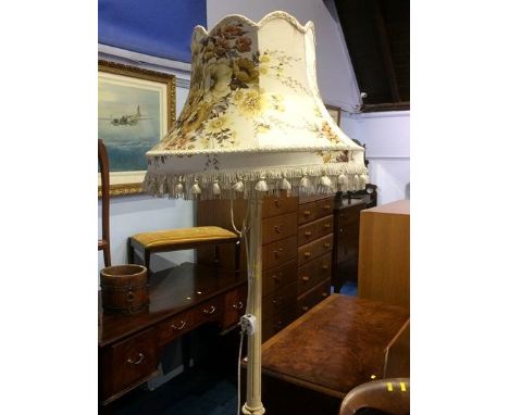 Cream standard lamp