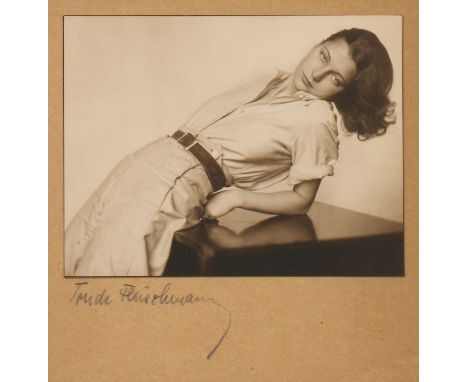 Trude Fleischmann (Austrian-American, 1895-1990) Portrait of Inge Schon, c.1929, silver gelatin print, signed in pencil on ca