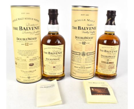 WHISKY; two bottles of The Balvenie Double Wood 'Aged 12 Years' Single Malt Scotch Whisky, 40%, 70cl, both in presentation ca
