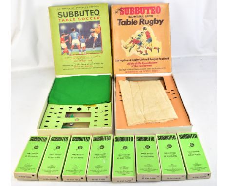 SUBBUTEO; a table soccer boxed game 'Continental Club Edition' with seven further boxed teams and a Subbuteo International Ed