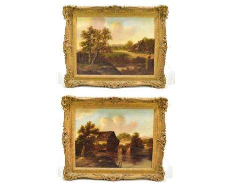 C MORRIS; a pair of oils on canvas, rural landscapes with mill and cottage, both signed, 35 x 45cm, framed.Additional Informa
