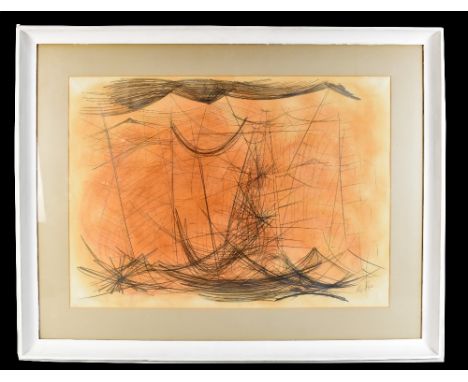 MICHAEL NEVILLE SEWARD SNOW (British, 1930-2012); pencil on speckled paper, ‘Sea Cliffs - West Penwith’, abstract study of Co