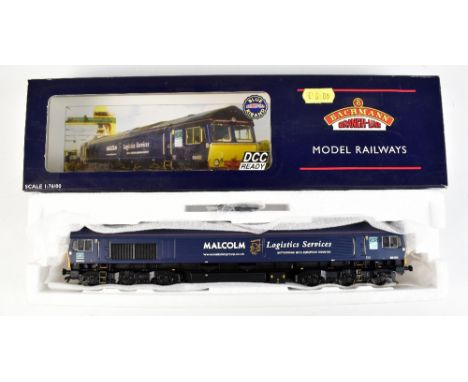 BACHMANN BRANCH-LINE; a boxed OO gauge 32-729 Class 66 Diesel 66405 Blue Malcolm Logistics Services Locomotive.Additional Inf