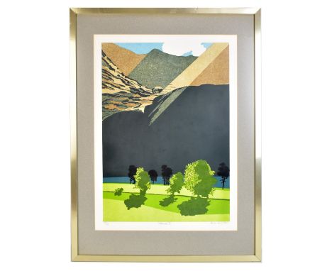 SIMON KING (Contemporary); a limited edition signed coloured lithograph, 'Buttermere 2', No.75/75 and dated 1984, 58.5 x 41.8