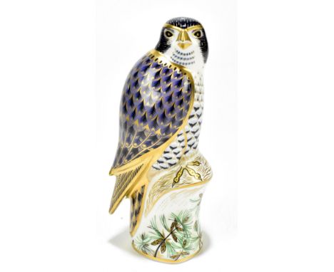 ROYAL CROWN DERBY; an animal paperweight 'Peregrine Falcon', height 20cm, complete with gold base button.Additional Informati