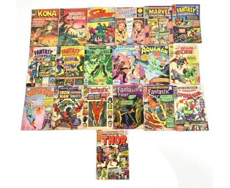 MARVEL; a group of comics comprising The Mighty Thor king size annual no. 1 1965, Spider-Man king size no. 3 (cover loose), F